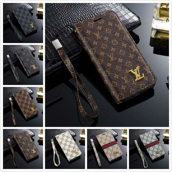

designer leather wallet phone case for iphone xr xs max 8 7 samsung galaxy s10 s10e s10+ s9 s8 plus note9 cases protector