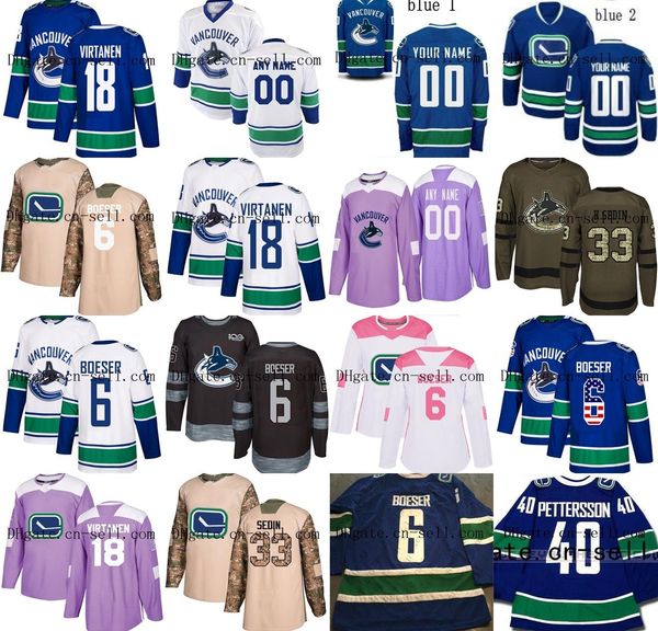 vancouver canucks custom jersey