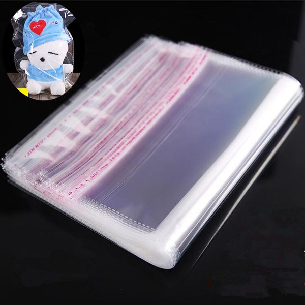 

200pcs/lot resealable transparent self adhesive seal opp plastic cellophane bags gifts bag pouch jewelry packaging bags