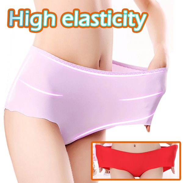 

жир мм большого белье женского ice silk one piece бесшовных трусы откорм увеличивающих трусы трусики брюки высокая эластичность sexy сплошно, Blue;gray