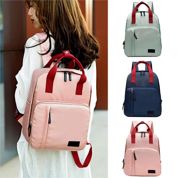 

women color matching wild fashion leisure travel bag student bag backpack women backpacks #20