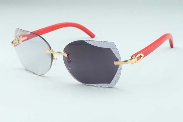 

58-18-135mm cutting 8300817-c lens eyeglasses pchromic luxury sunglasses wood glasses, temples and red multifunctional natural new kfqx, White;black