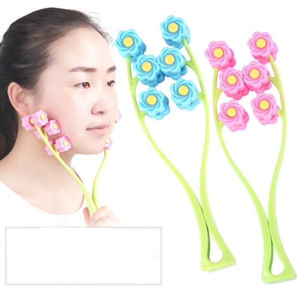

facial massager roller portable flower shape face-lift face relaxation beauty tools massage tool