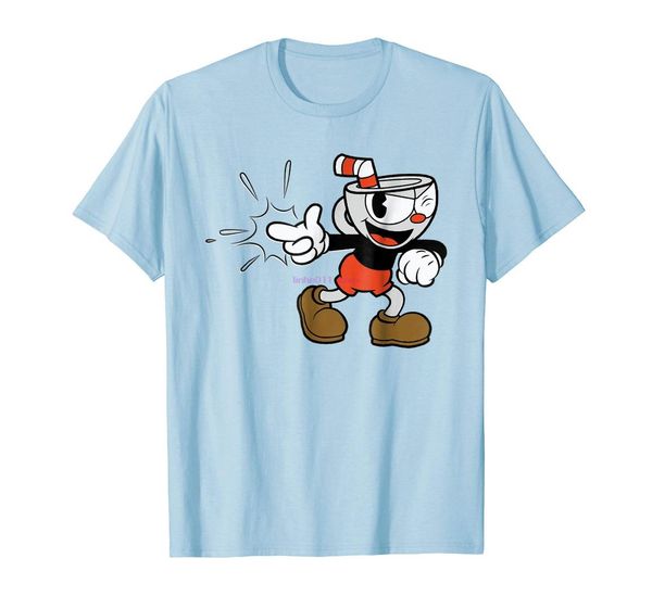 

new men shirt cuphead classic wink with a snap graphic t shirt, White;black