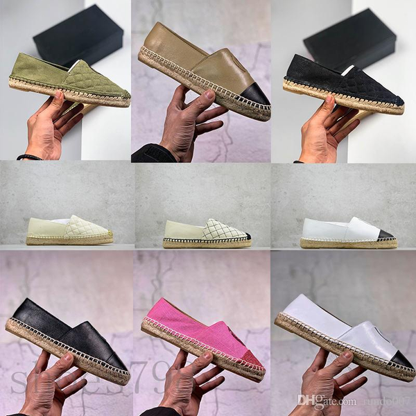 

2019 fashion luxury designer espadrilles women shoes espadrille de luxe femmes sneakers chaussures sole casual platform leather wi1563867402, Black