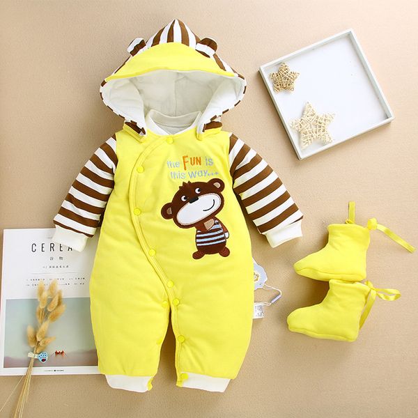 

kid clothes newborn infant baby boy hooded warm cartoon coat outwear jumpsuit shoes outfits for boys outfits roupa infantil p30, White