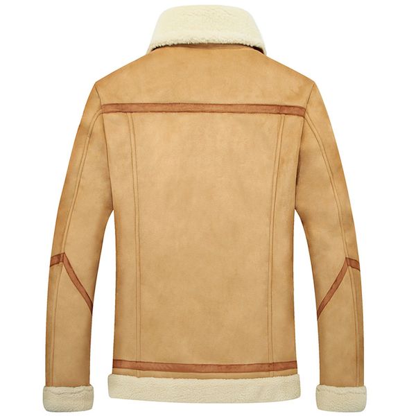 

mens plus size thick warm jacket long sleeve lapel collar overcoat winter coat, Black;brown