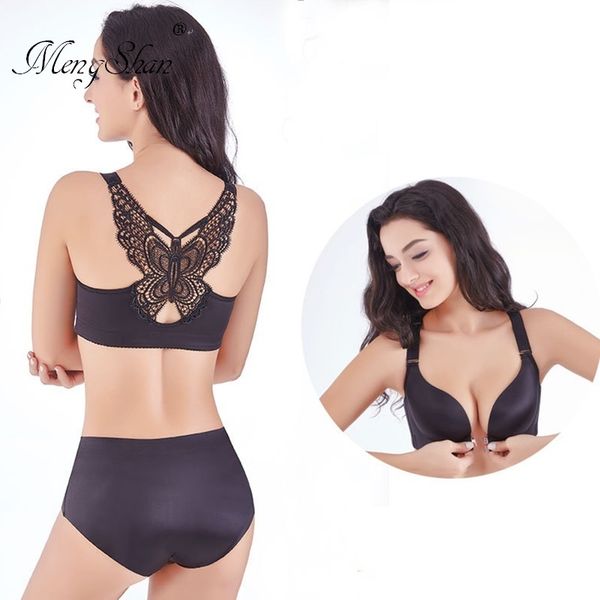 

большой размер передней пряжка без стального кронштейна нижнего белья костюма женщина большого размера бюстгальтер жир mm 200 кг белья костю, Red;black