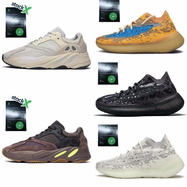 

new kanye men women running shoes wave runner azael alvah carbon blue utility black inertia magnet 700 mens trainer fashion sports sneakers