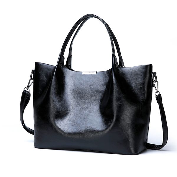 

new women oil wax leather handbags shoulder bags ladies handbags fashion luxury serpentine pu leather women bag