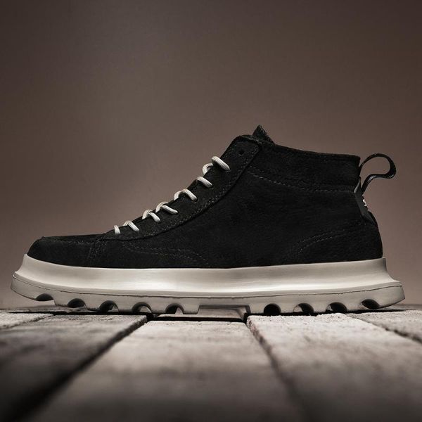 

2020 spring men shoes genuine leather winter non slip outdoor ankle boots snow boots casual footwear 3#15/10d50, Black