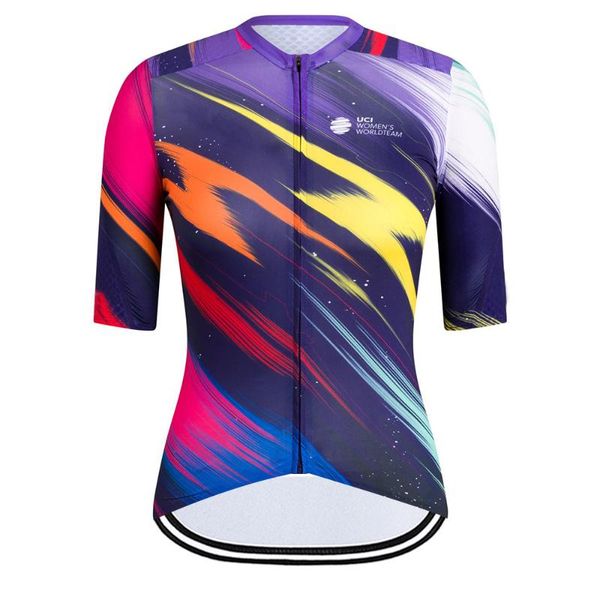 

2020 new women cycling jersey short sleeve ciclismo bicicleta sportswear summer mtb jersey bike rcc shirt, Black;red