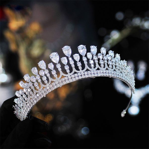 

Fashion Bridal Crystal Crown Headdress Queen Wedding Crown Wedding Jewelry Hair Accessories Tiara Zircon Headpieces New