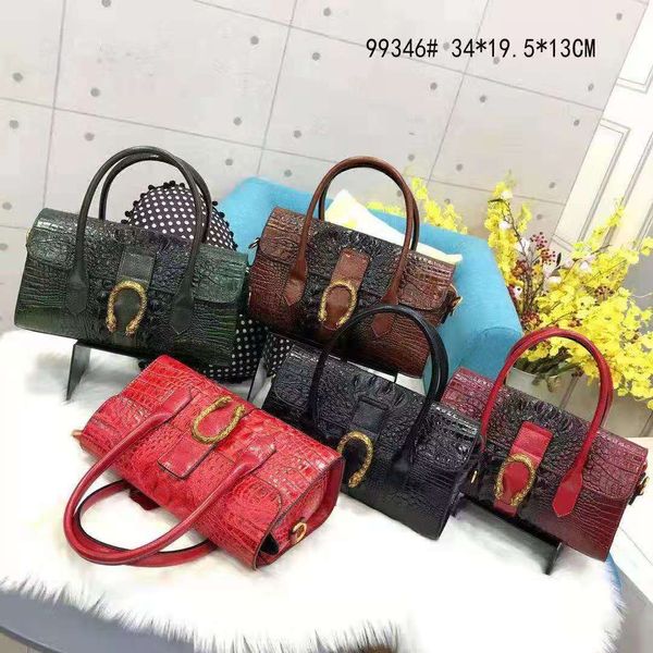 

sales genuine leather handle bags alligator handbag fashion women bag 99318