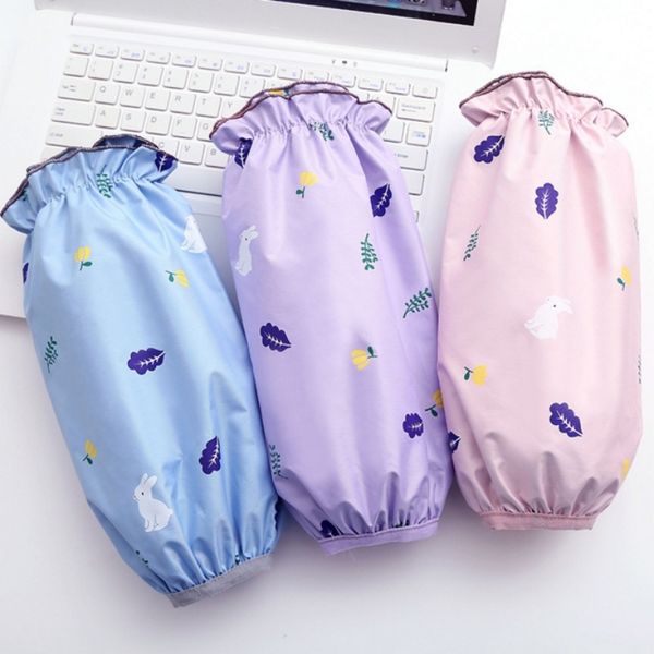 

waterproof oversleeves 1 pair sleeves polyester cuffs oilproof forearm arm sleeves cover for kids lighting color clothes
