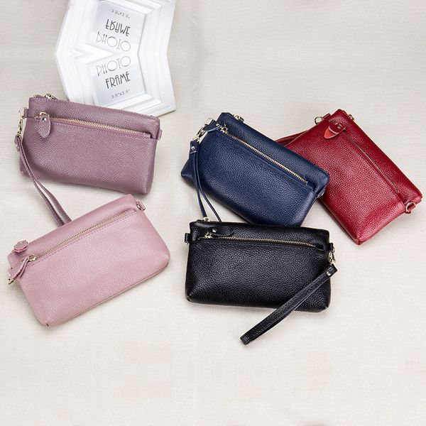 

spring and summer 2019 new lady's double handbag skew bag leather