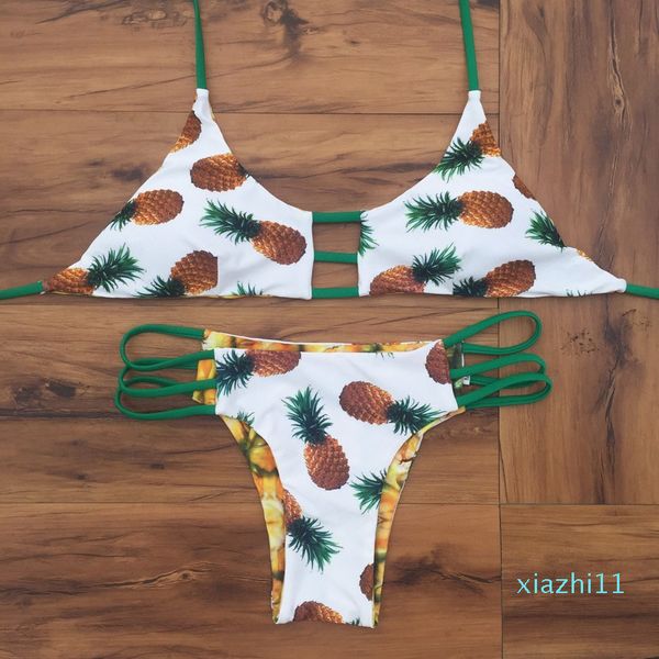 Fashion-Brand New Lady Ananas-BH-Verband Bikini Stück Badeanzug Badeanzug Strandbekleidung Hochwertige Größe S/M/L/XL