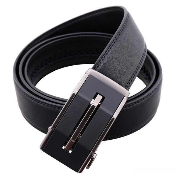 

luxury jeans cow business belts fashion cowskin waistbands automatic buckle waist straps men's women's luxury casual belts, Black;brown