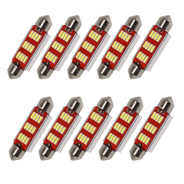 

10pcs festoon bulb c5w c10w led 36mm 39mm 41mm dome light canbus no error 4014 12smd interior bulbs auto read lamp car reading 12v