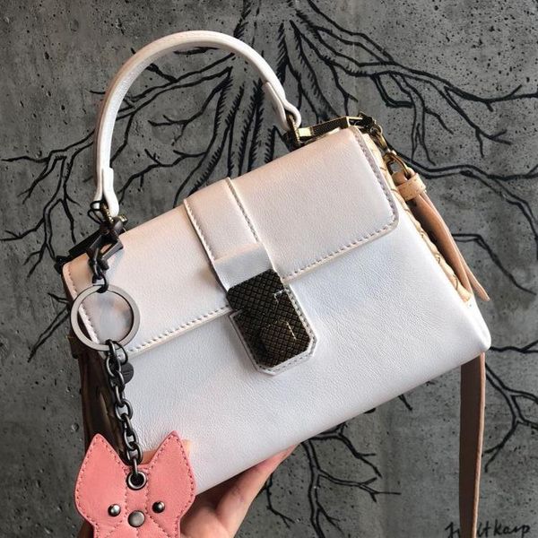 

elegant2019 manual sheepskin small width straps ma'am single shoulder diagonal handbag