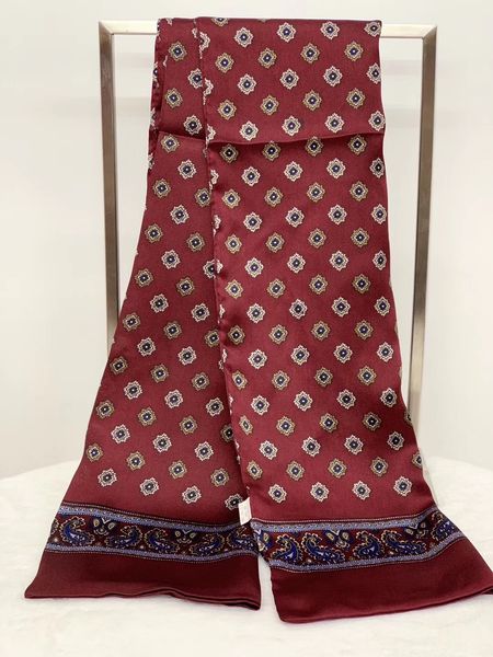 

new vintage 100% mulberry silk scarf men business paisley flowers pattern double layer silk satin neckerchiefs factory sale 30pcs mixed#4095, Blue;gray