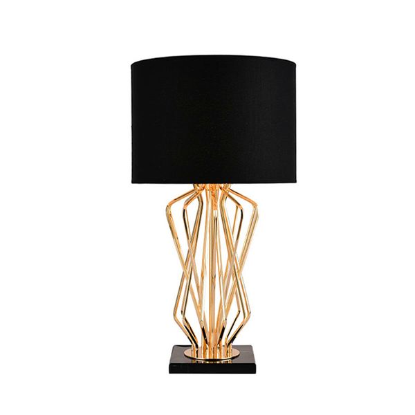 Lampade postmoderne a LED Deak Lampada da tavolo in metallo dorato Lampada da comodino per camera da letto Deco Lampade da tavolo per matrimoni MYY