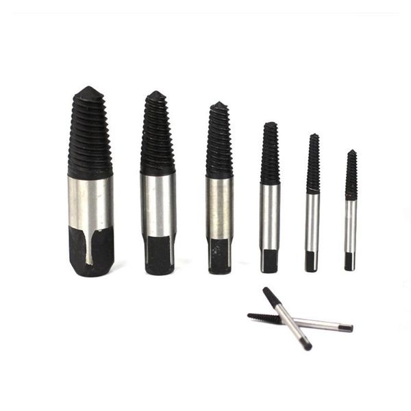 

8pcs damaged screw broken screw extractor drill bit guide set broken bolt remover threading hand tools kit with box hex shank
