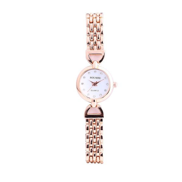 

new high-end quality fashion sport simple temperament retro design watch woman's alloy strap watch trend quartz, Slivery;brown