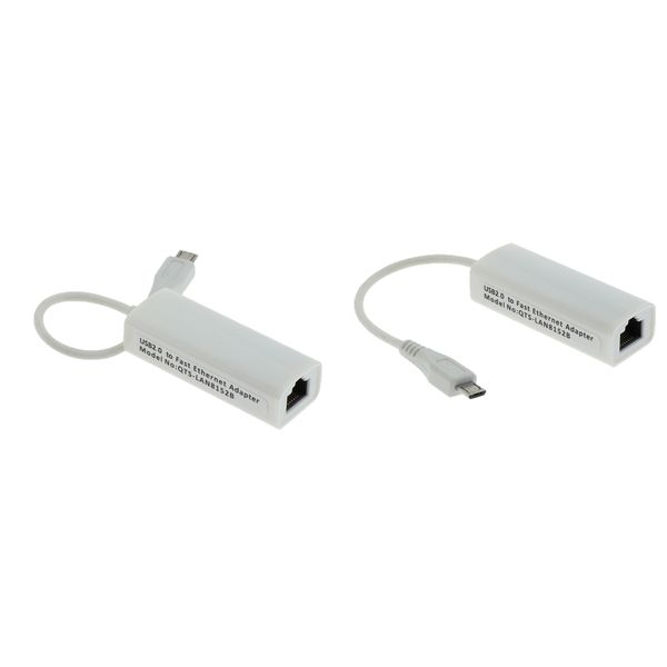 

2 pack micro usb 2.0 to ethernet rj45 network lan adapter for android