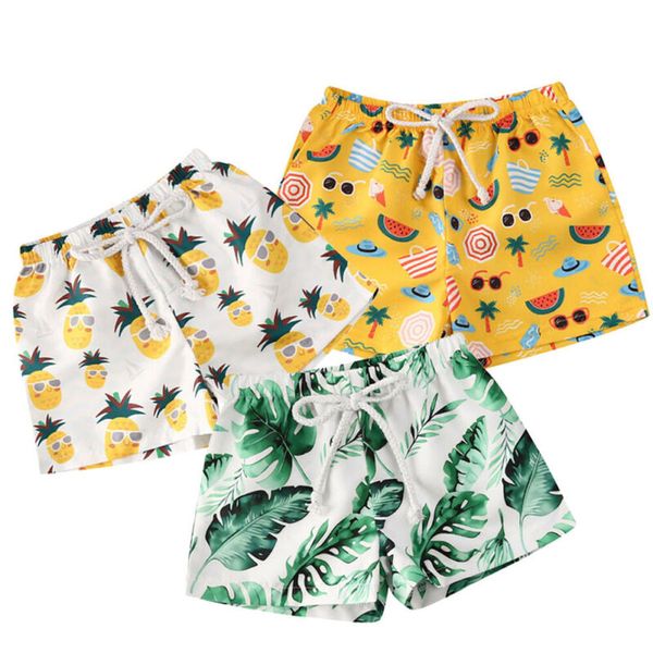 

children boys casual cartoon print swimwear bathing suit baby boys summer beach short kids swimming holiday beachwear 0-4y, Black