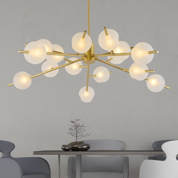 

LED chandelier loft deco fixtures Glass suspension luminaires Nordic hanging lights bedroom lighting living room suspended lamps