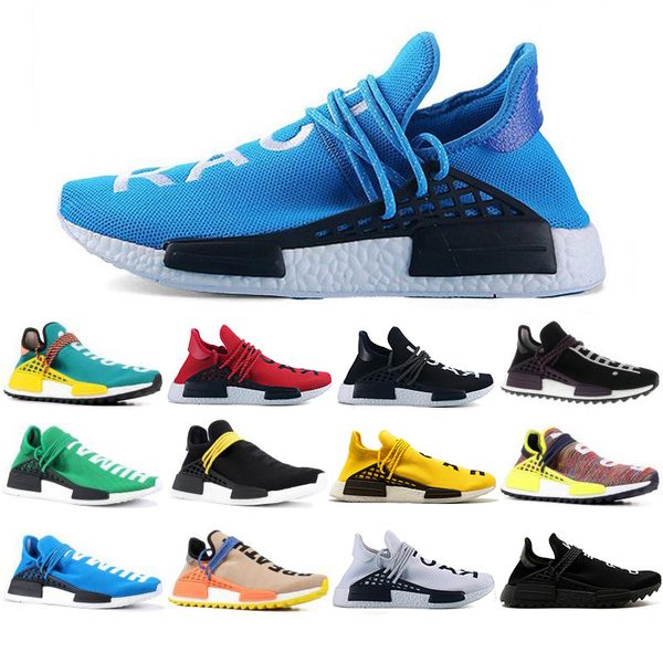 

new style human race hu trail pharrell williams running shoes nerd black cream mens trainers women outdoor designer sneakers shoe us 5-12