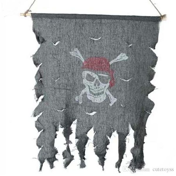 

good halloween supplies bar decoration props pirate skull flag ghost curtain t150