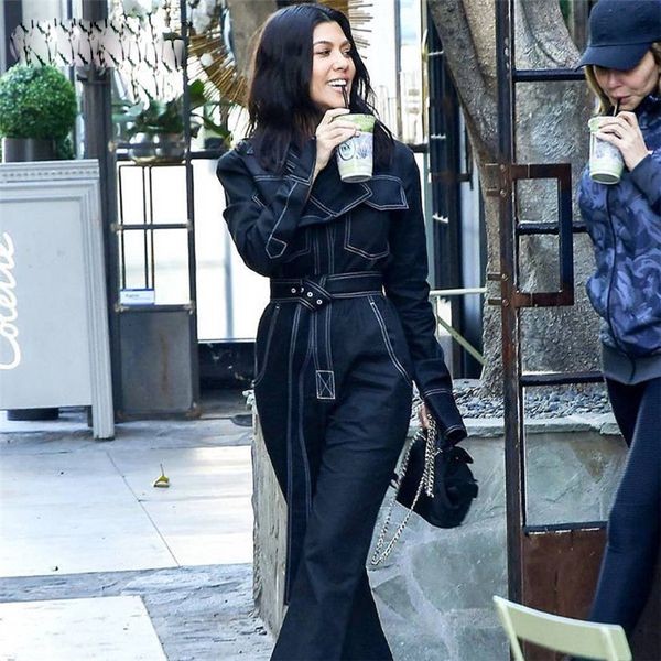 

womens jumpsuit denim jumpsuit women romper long sleeve belt black white winter autumn jeans jumpsuit female streetwear overalls
