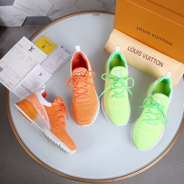 

2020 men's and women's mesh sports shoes casual shoes lace up dust bag + box, Black