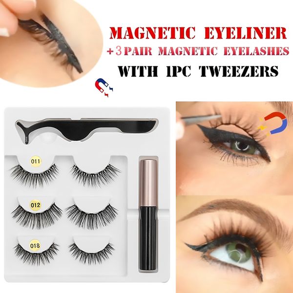 5 magnete ciglia eyeliner liquido magnetico magnetico visone 3d ciglia finte pinzette set estensione ciglia impermeabile a lunga durata