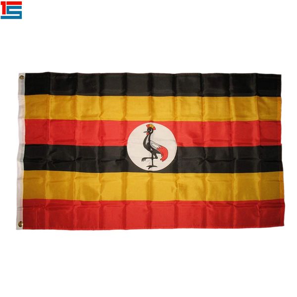 

digital printing uganda flag 90 x 150 cm polyester national country flag banner with two grommets
