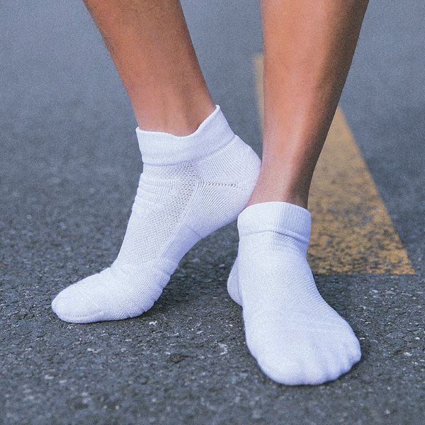 

men elite outdoor sports basketball socks men football cycling socks compression cotton towel bottom non-slip men's, Black