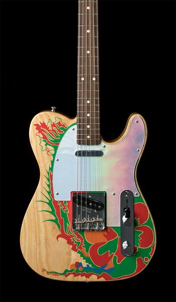 

artist series jimmy page dragon graphic electric guitar rosewood fretboard natural ash wood satin lacquer china guitars