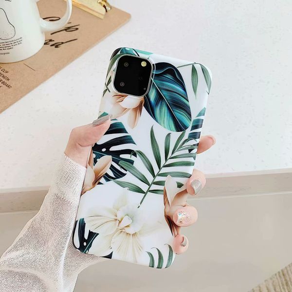 

fashion phone case for iphone 11/11pro/11pro max designer case for iphone xsmax xr x/xs 7p/8p 7/8 6p/6sp 6/6s tpu case with flowers patterns