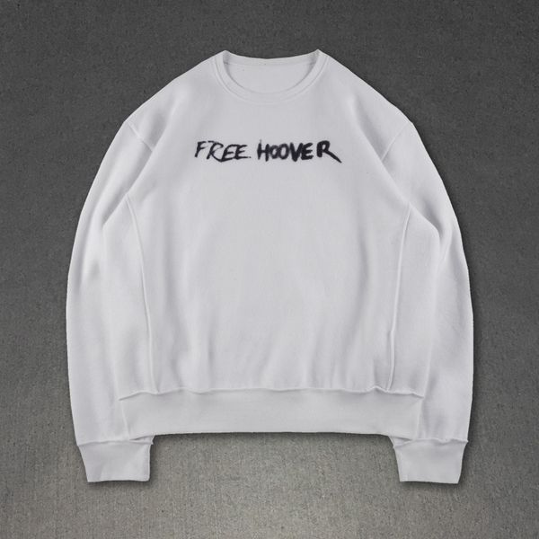 

kanye hip hop mens designer hoodies letter printing mens hoodies crew neck cotton streetwear white hoodies, Black