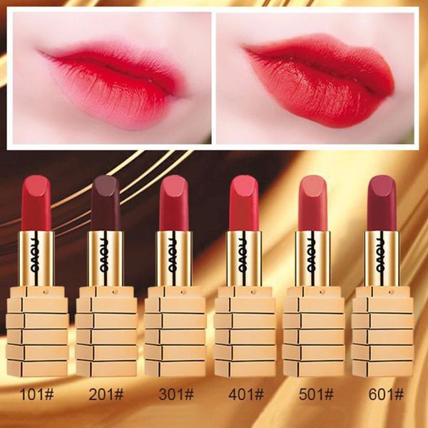 

6 colors nude matte velvet lipstick moisturizing nutritious lipstick beauty red long lasting natural lip cosmetic gifts