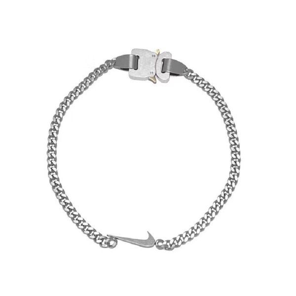 

2018 alyx tudio logo metal chain hero necklace bracelet belt men women hip hop outdoor treet acce orie fe tival gift 698, Silver