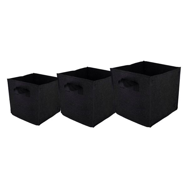 

3 pieces bag for growing vegetable pots, cloth pots with handles