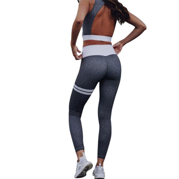

women suit sleeveless gray tracksuits set hip fitness suits women costume sets 2 -pieces ( +pants ) female harajuku