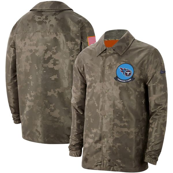 

men tennessee titans style camo 2019 salute to service sideline full-zip lightweight nfl jacket, Blue;black