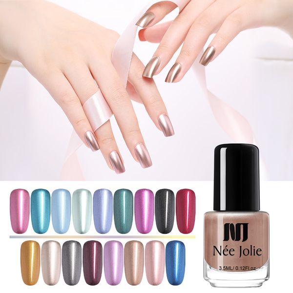 

nee jolie 7.5ml metallic nail polish mirror effect nail art lacquer varnish metal diy manicure lacquer primer varnish 3.5ml