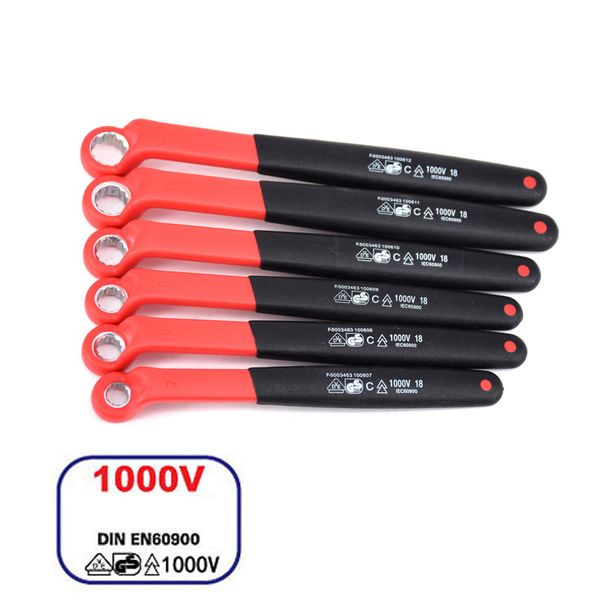 

1000v high voltage insulator insulated offset box end wrench iec60900 vde certification insulation ring spanners handle tools