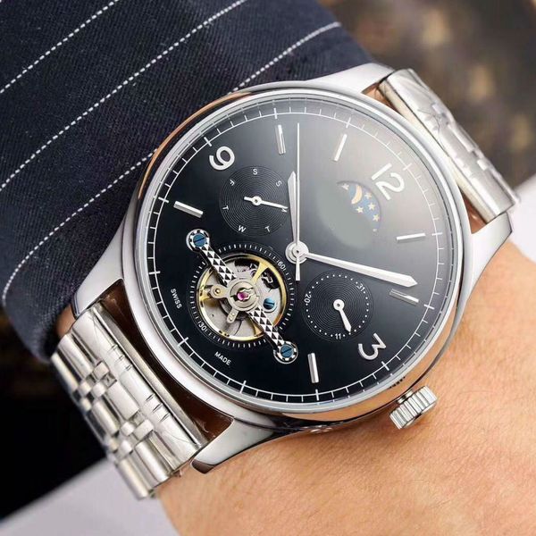 

2020 luxury sports watch 42mm automatic mechanical luryuxy34 designer nanz waterproof stainless steel designr sapphire wristwatch, Slivery;brown