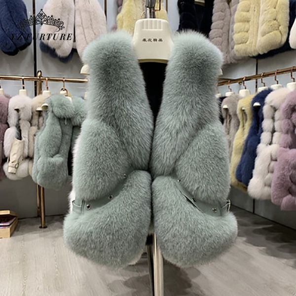 

2019 new real fur coat o-neck collar vest women fur genuine short pelt natural customize vest for women winter, Black